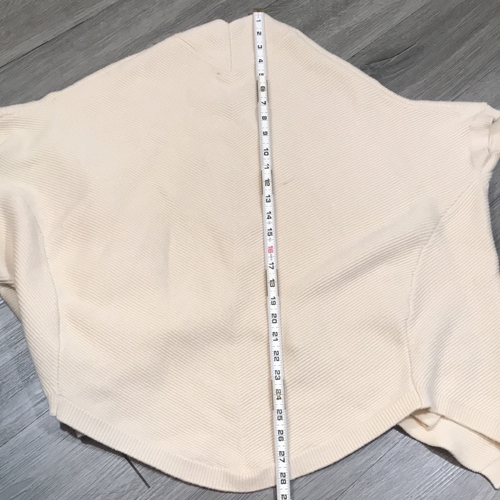 Akemi & Kin Cream‎ Small Ribbed Dolman Sleeve Open Front Cardigan size: One Size - Picture 8 of 8